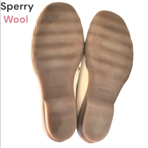SPERRY Wool Topsider Saltwater Gulf Duck Boot Ivory Cream Waterproof Rain 10 - Picture 8 of 9